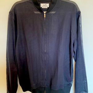 Hermès Lightweight Sheer Bomber Jacket - Size L